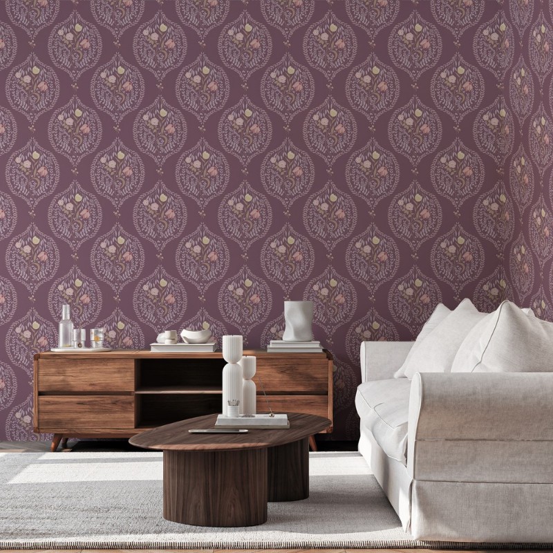 Bild på Färgsättning Flower bouquet in ogee Dark Pink - 1032601-14 - 09414-01